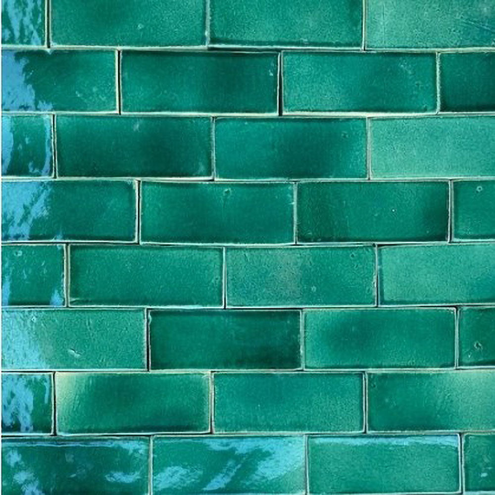 Carreaux en céramique, briques, vert#couleur_vert