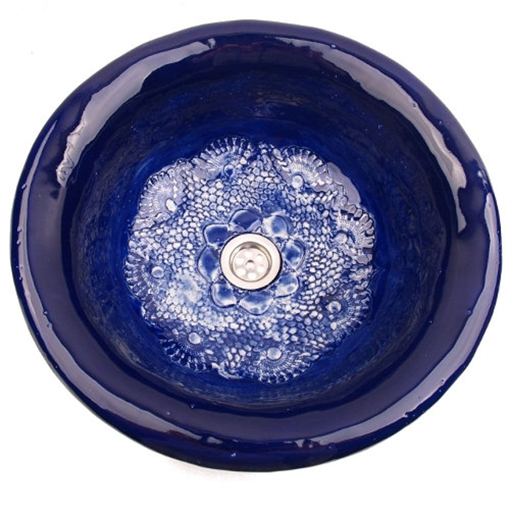Vasque en céramique, marine, retro#couleur_bleu