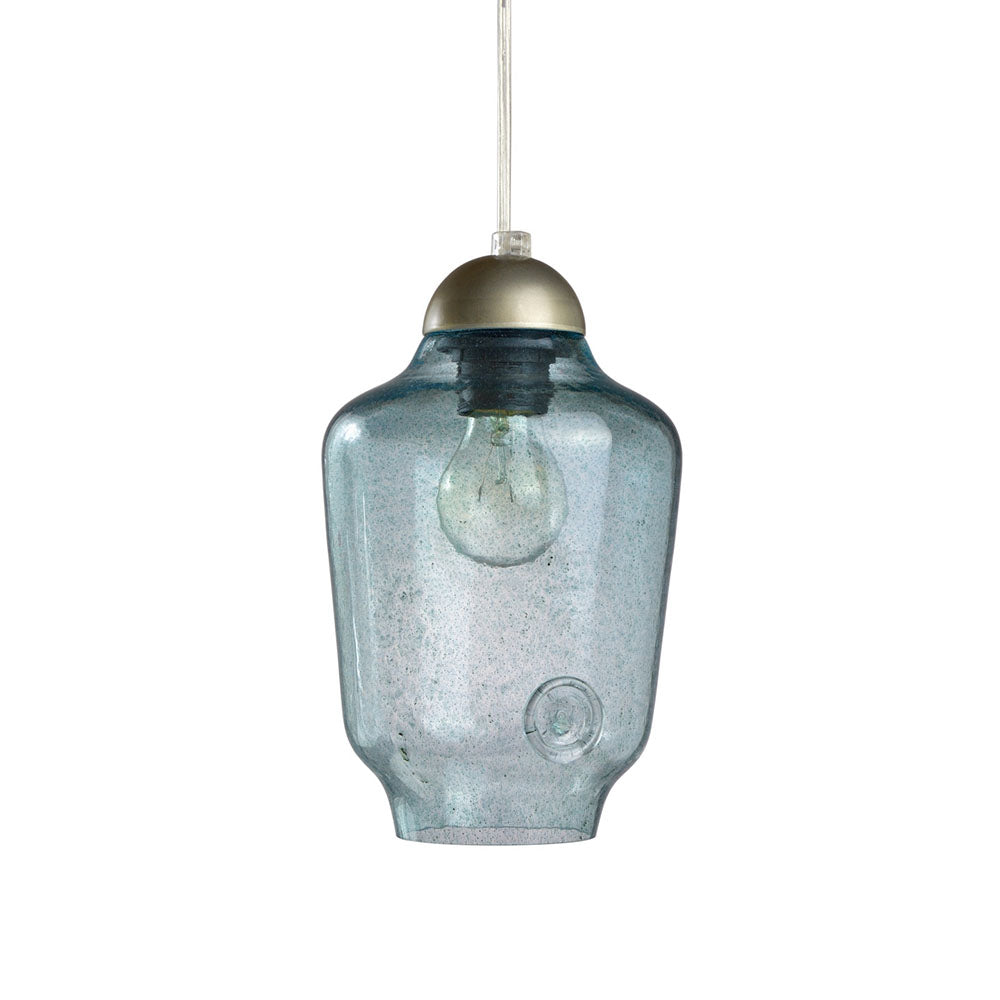 Lampe en verre Bee petite, turquoise#couleur_bleu