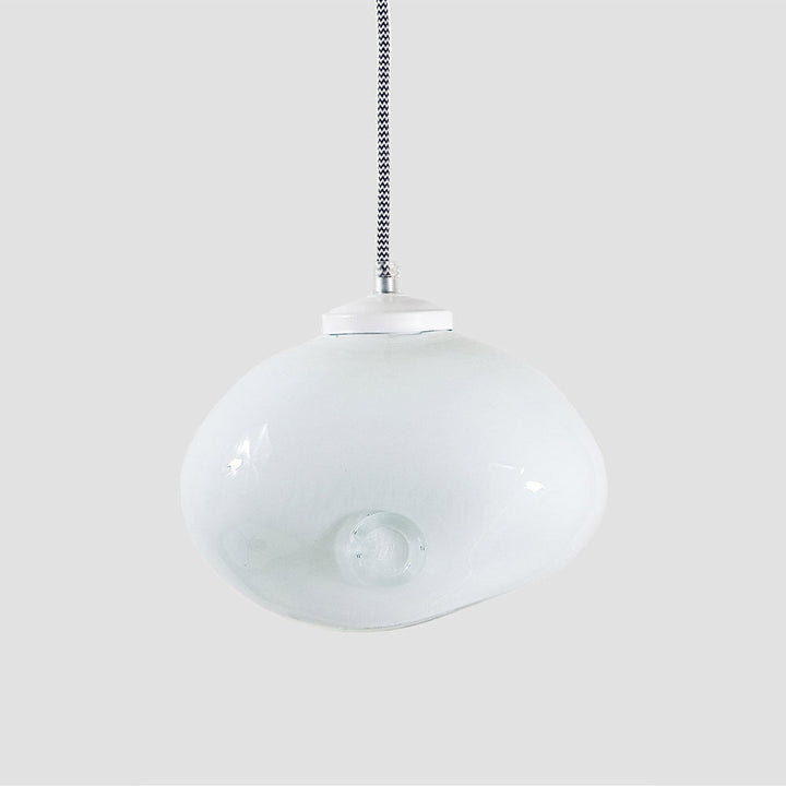 Lampe en verre Meduse, blanc neige#couleur_blanc