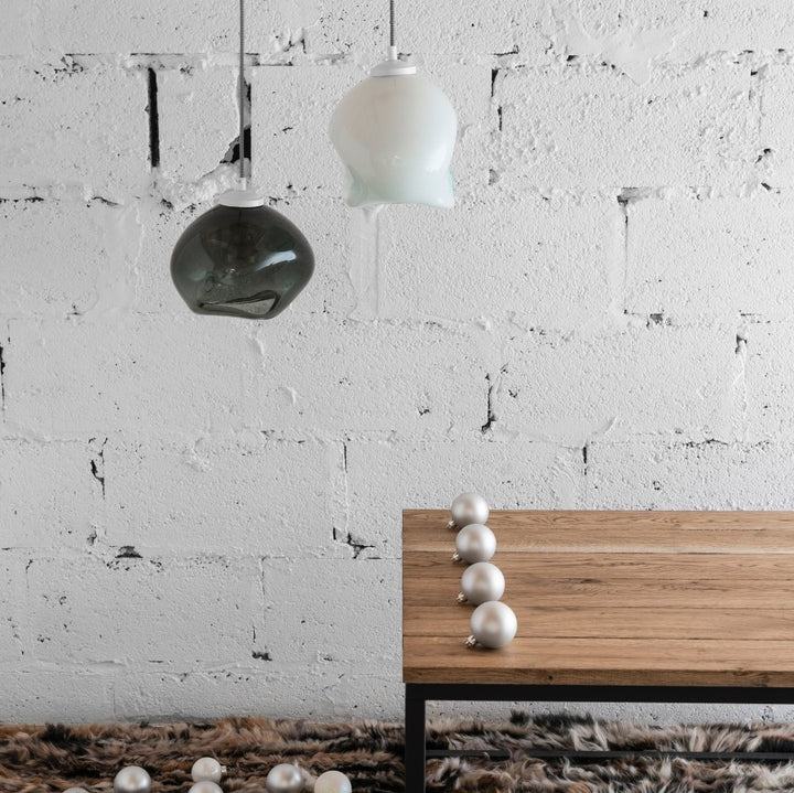 Lampe en verre Méduse, poussière de lune#couleur_noir