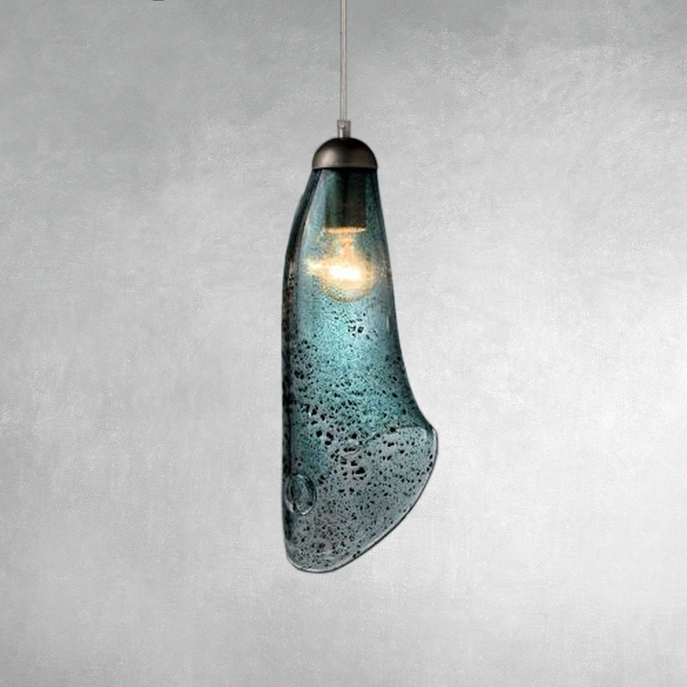 Lampe en verre Horn, turquoise#couleur_bleu