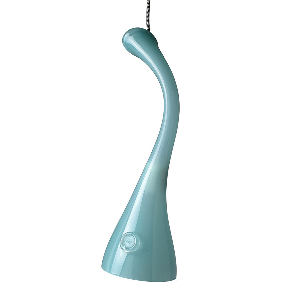 Lampe en verre Swan, turquoise mystique@couleur_bleu