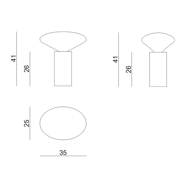 Lampe en verre Cocoon grande, gris#couleur_gris