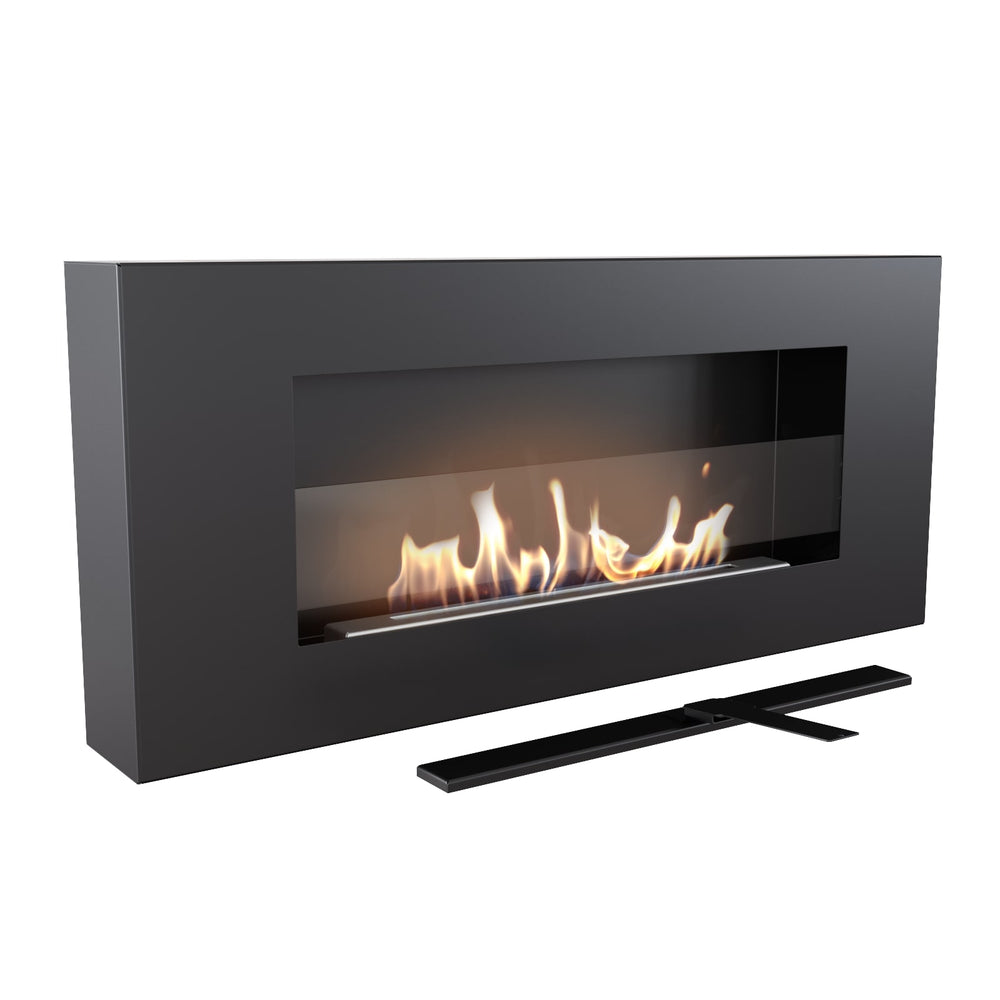 Bio-cheminée Delta Flat - vitrage#couleur_noir