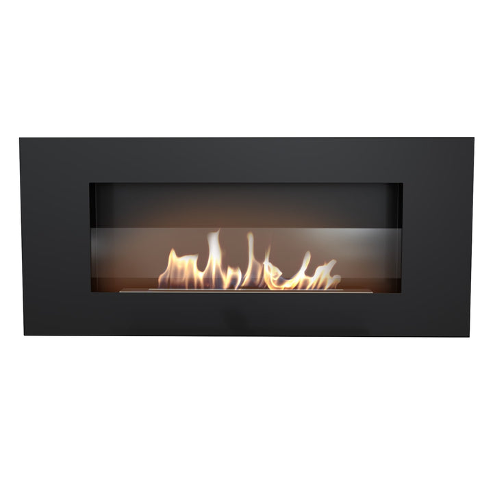 Bio-cheminée Delta Flat - vitrage#couleur_noir