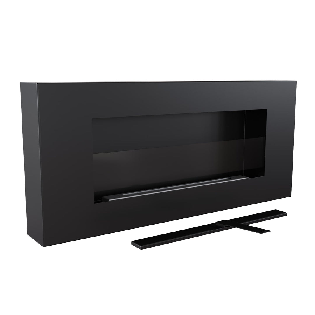 Bio-cheminée Delta Flat - vitrage#couleur_noir