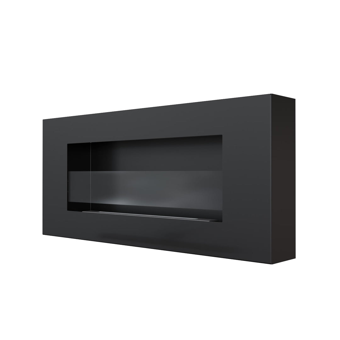 Bio-cheminée Delta Flat - vitrage#couleur_noir