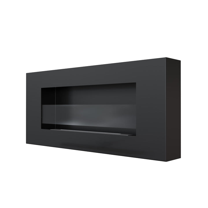 Bio-cheminée Delta Flat - vitrage#couleur_noir