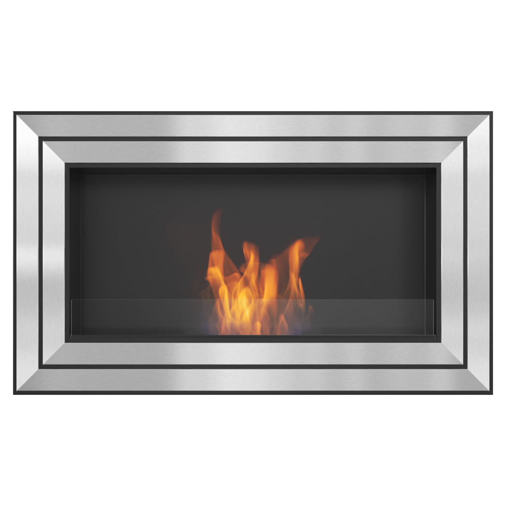 Bio-cheminée Juliet 1100 - vitrage#couleur_noirargent