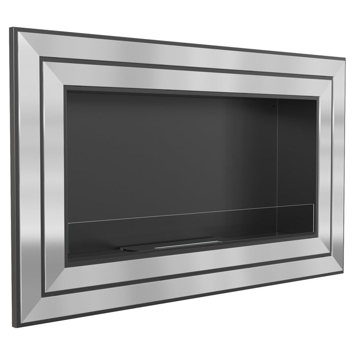 Bio-cheminée Juliet 1100 - vitrage#couleur_noirargent