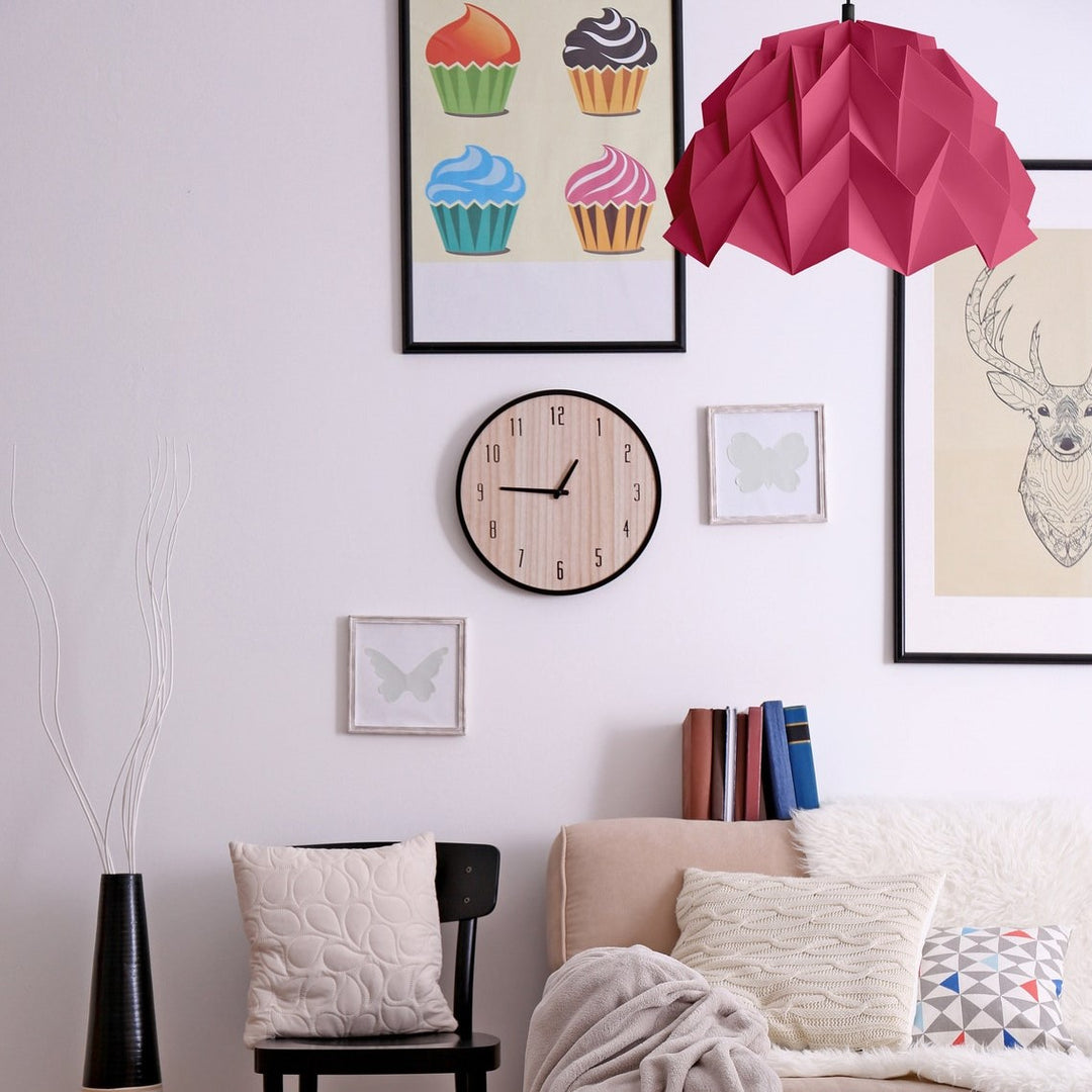 Lampe d'origami Iceberg M, framboise#couleur_rose