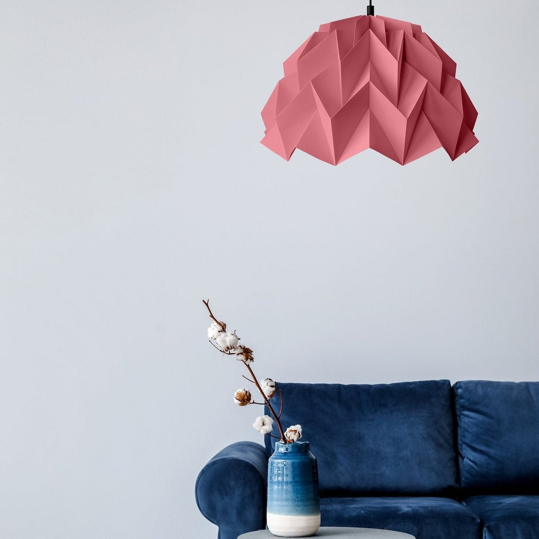 Lampe d'origami Iceberg M, rose venitien#couleur_rose