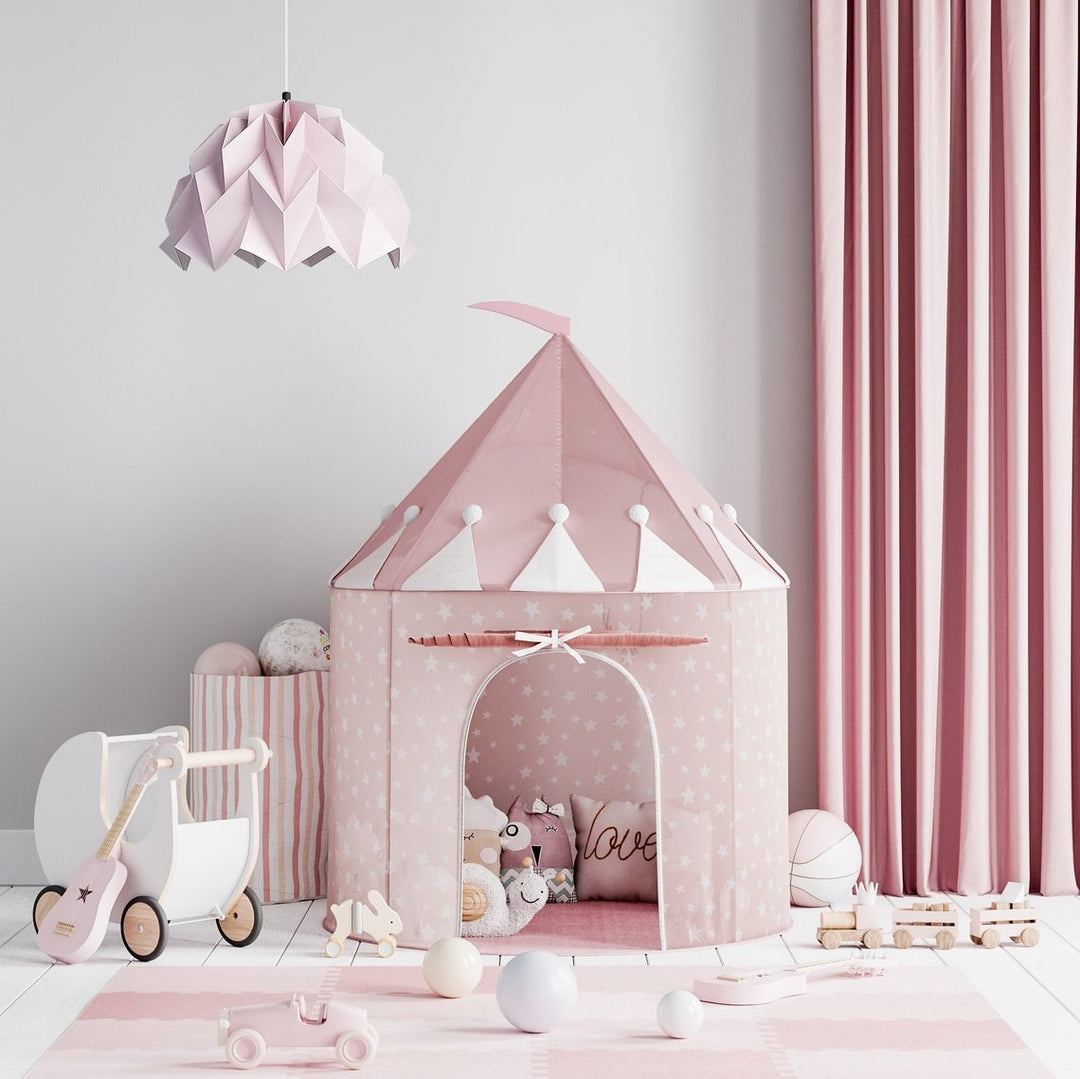 Lampe d'origami Iceberg M, rose aurore#couleur_rose