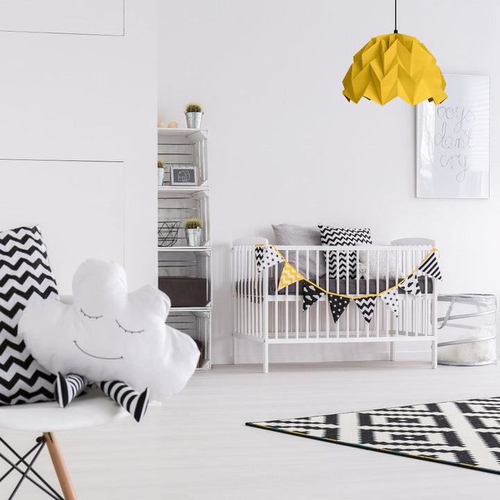 Lampe d'origami Iceberg M, bouton d'or#couleur_jaune