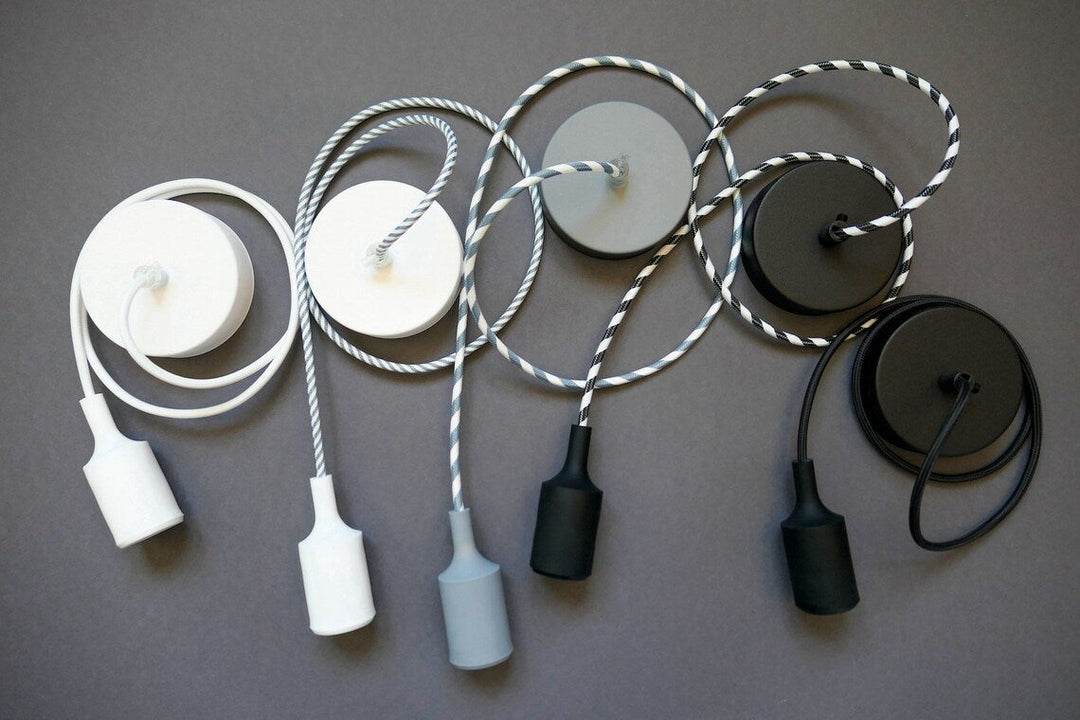 Lampes d'origami, monture et corde#couleur_blanc