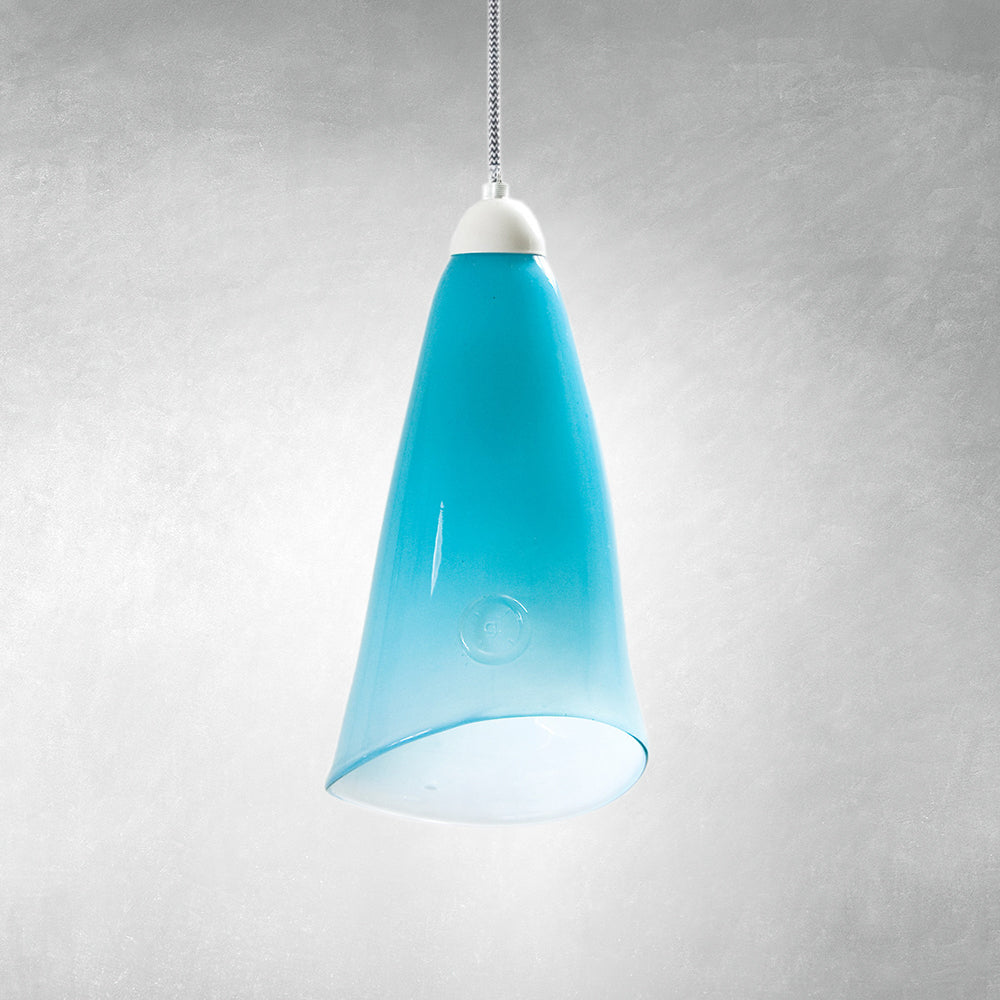 Lampe en verre Horn, turquoise pastel#couleur_bleu
