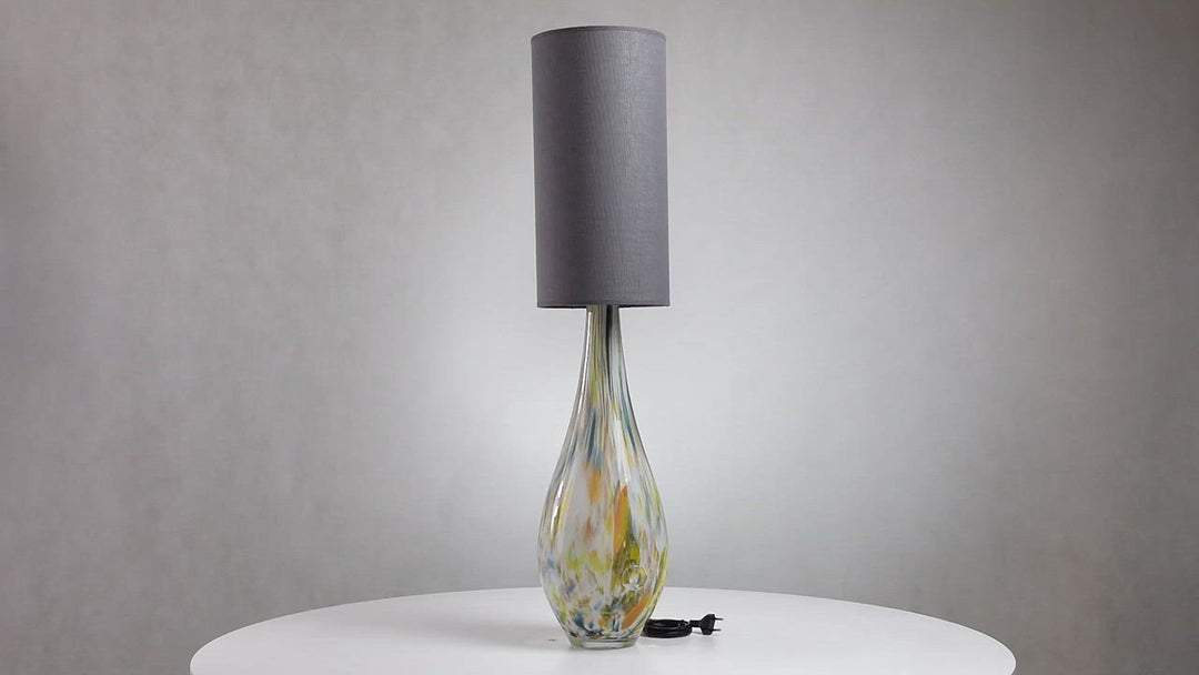 Lampe en verre Rocket, avec abat-jour gris#couleur_multicolor